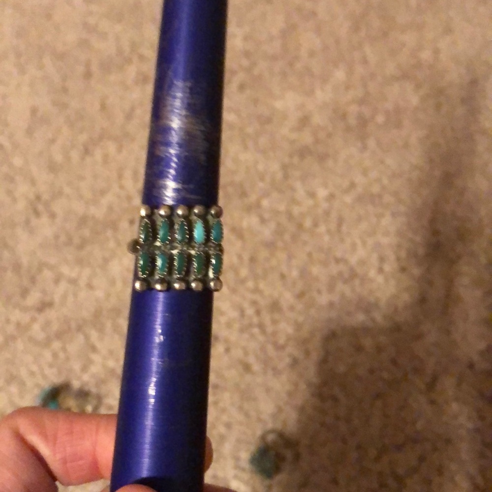 Vintage sterling turquoise Zuni ring